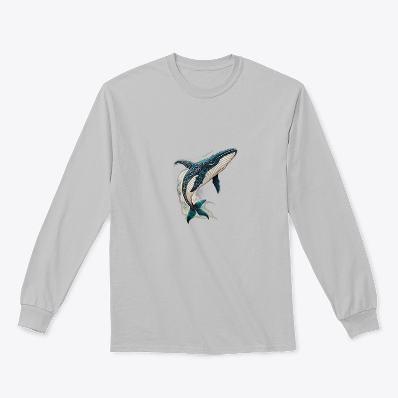 Whale Ink Drawing T-Shirt Various Sizes