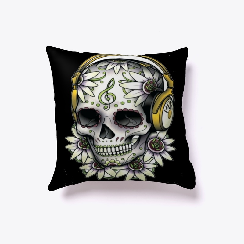 Skull Music Floral Day of the Dead Merch