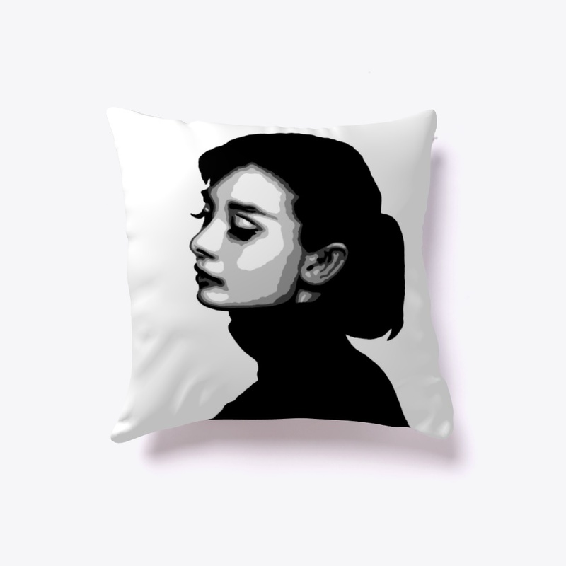 Aubrey Hepburn Black and White Portrait