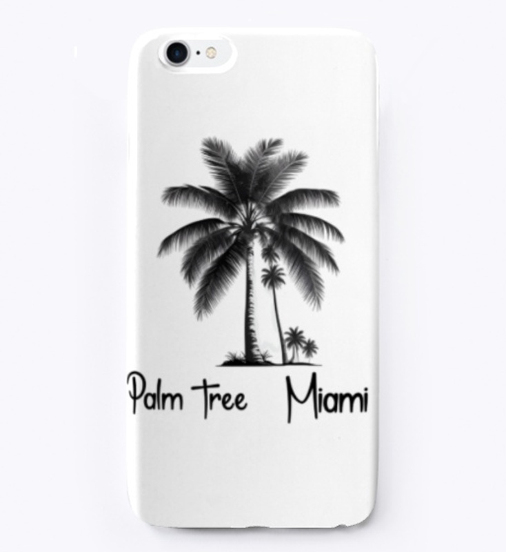 Palm tree black and white
