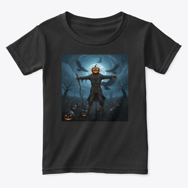 Scarecrow In Haunted Pumpkin Patch