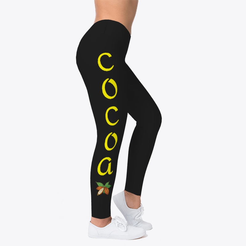 Yellow Cocoa Print Leggings
