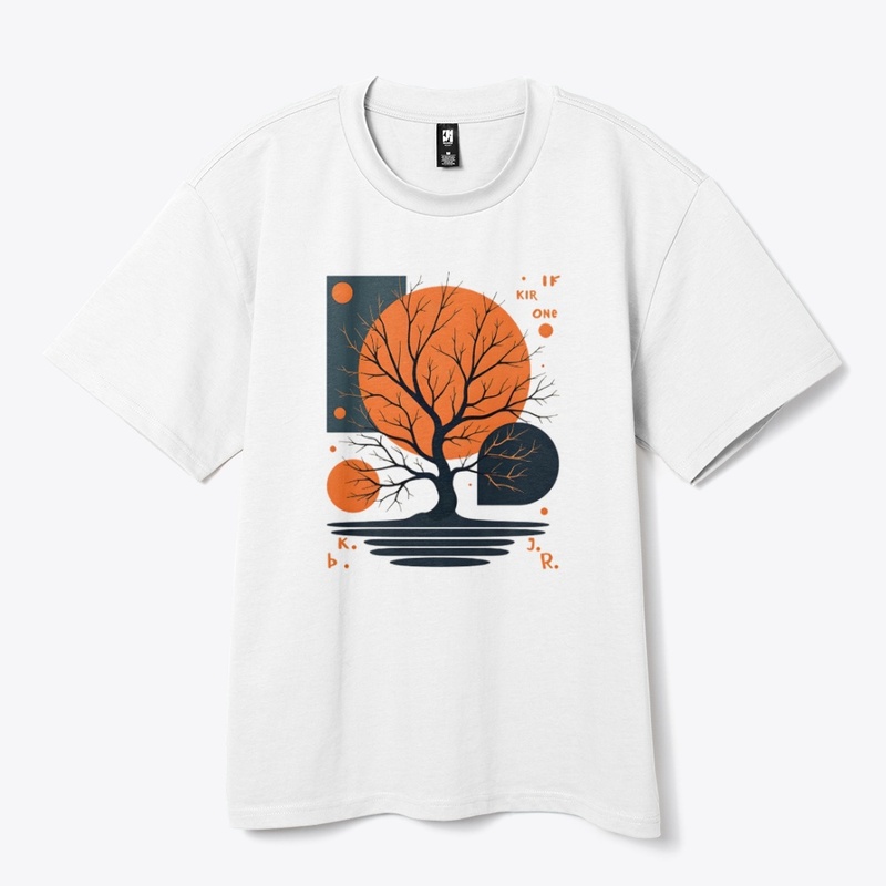 Minimalist Tree graphic T-shirt design