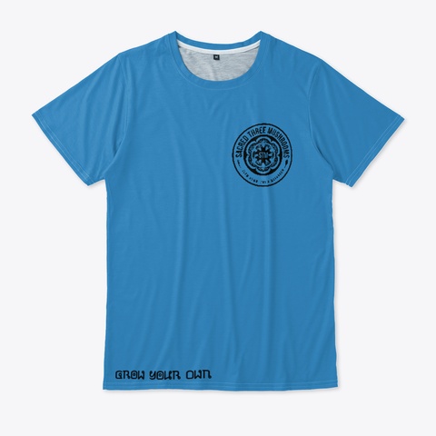 All Over Print Stm Denim Blue T-Shirt Front