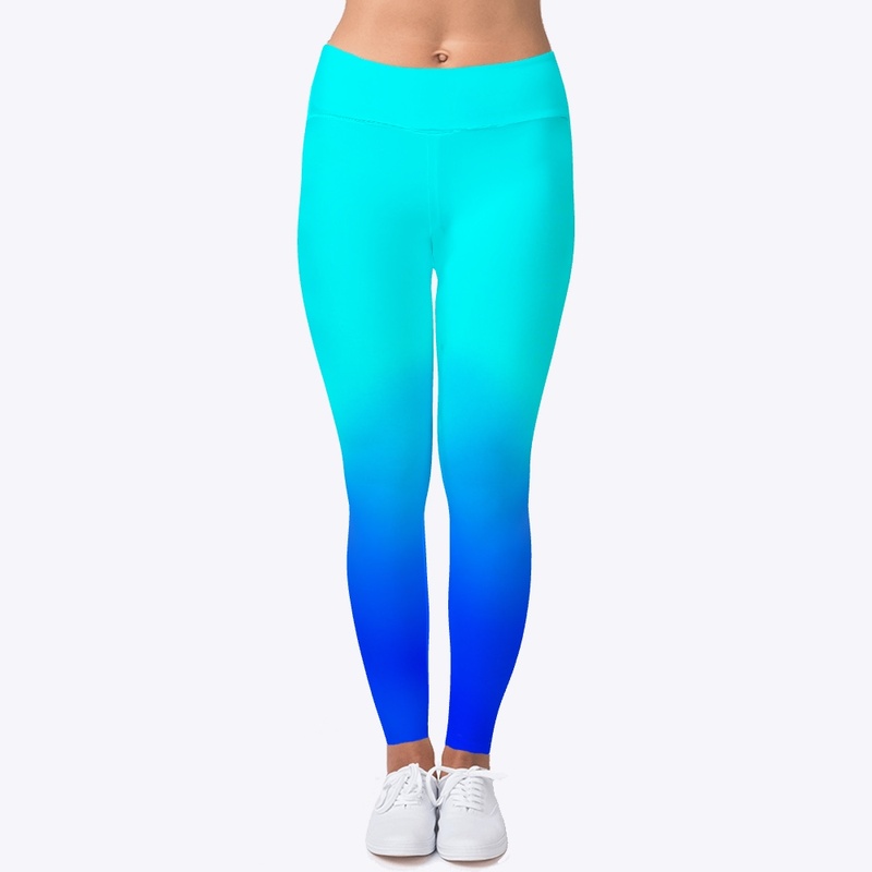 Reaching The Stars Green+Blue Leggings
