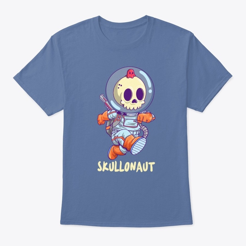 Skull Astronaut Space Travel Squid Cute