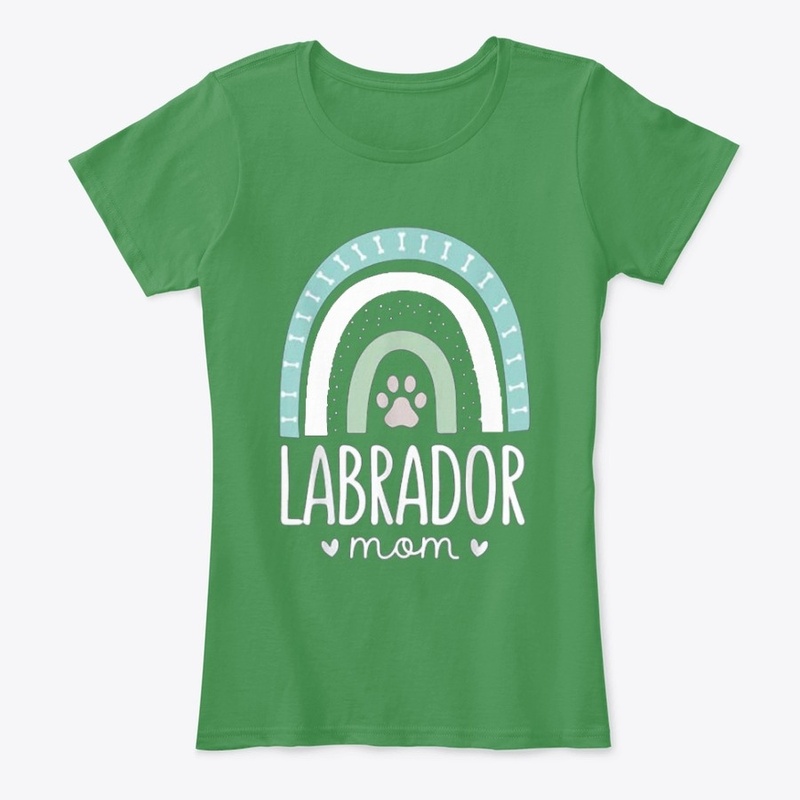 Labrador Mom Shirt Rainbow Paw Dog Mom 