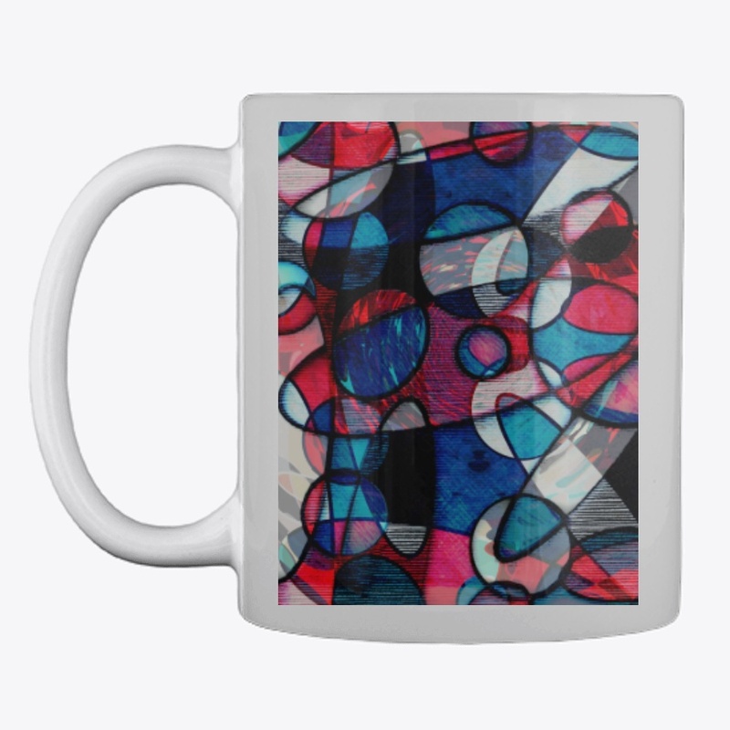 Abstract Circular Blue Texture Design 