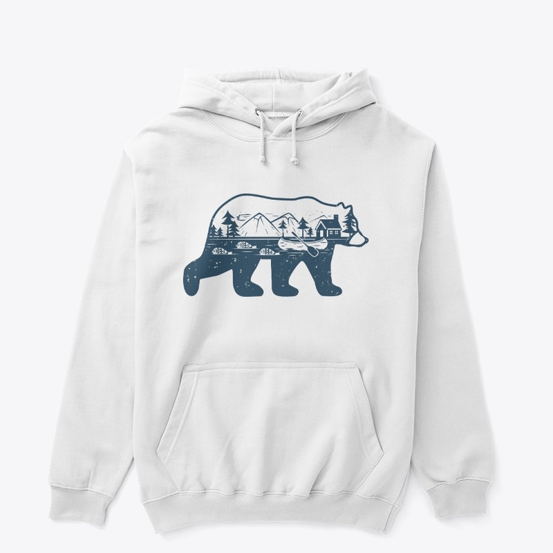 Bear & Mountains Silhouette 