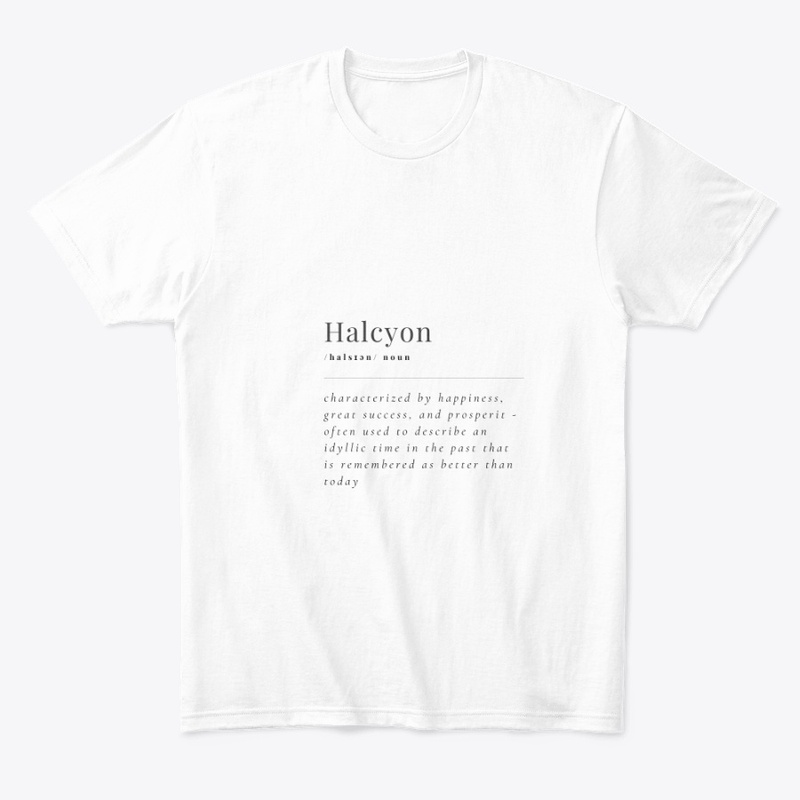 Word definition Halcyon white