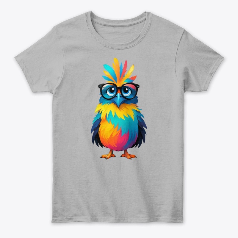 Color Splash Owl Bird with Glasses