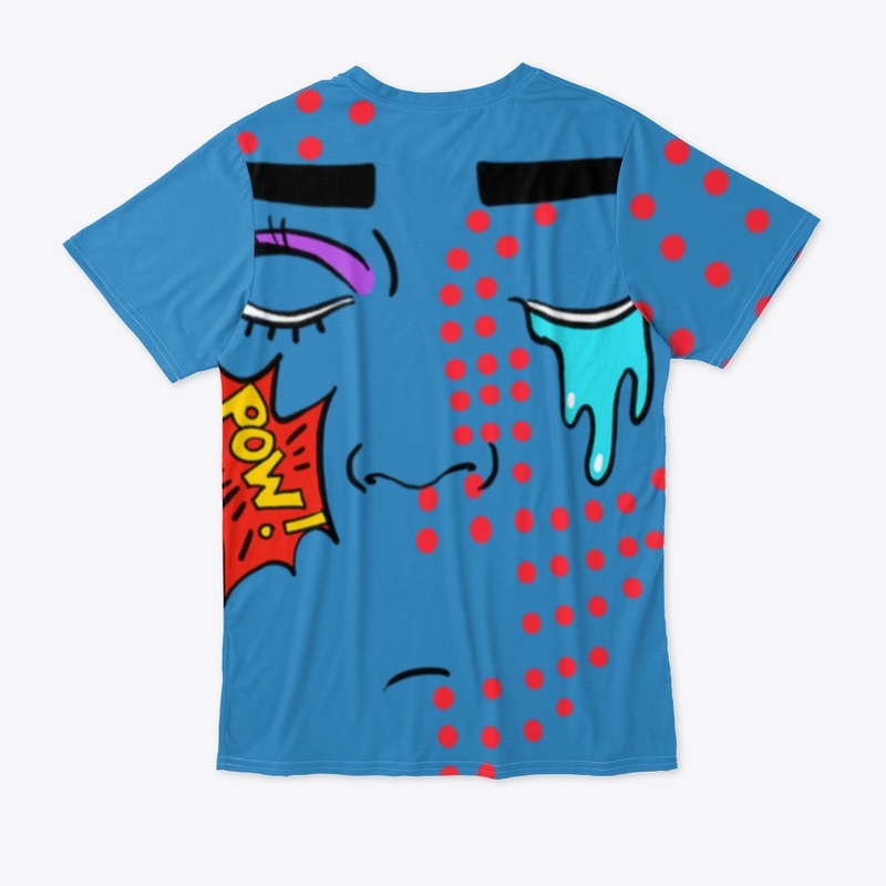 Cry face print all t shirt 