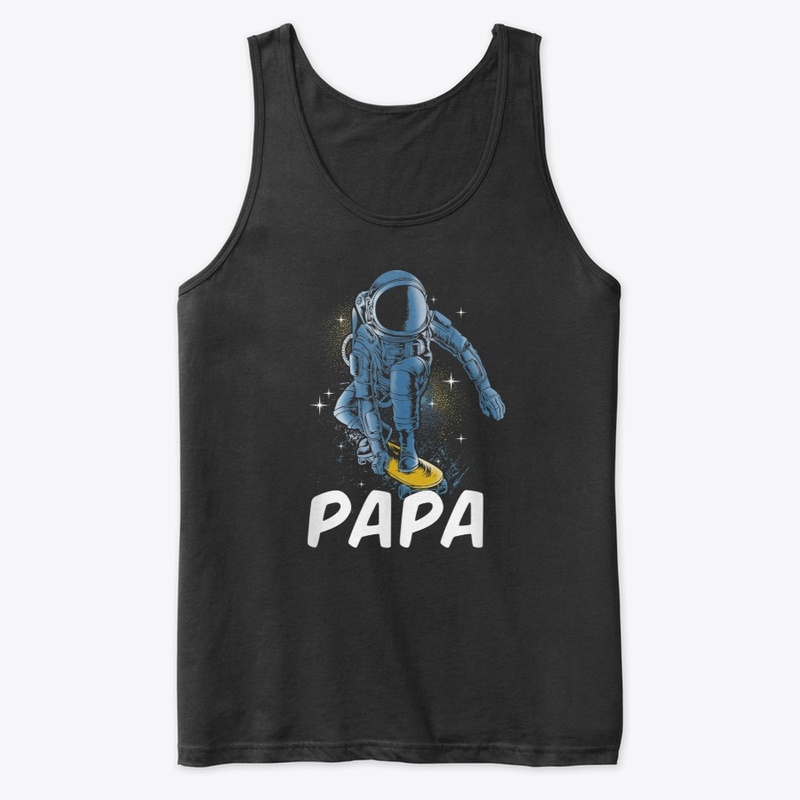 Astronaut Skateboarding  Papa