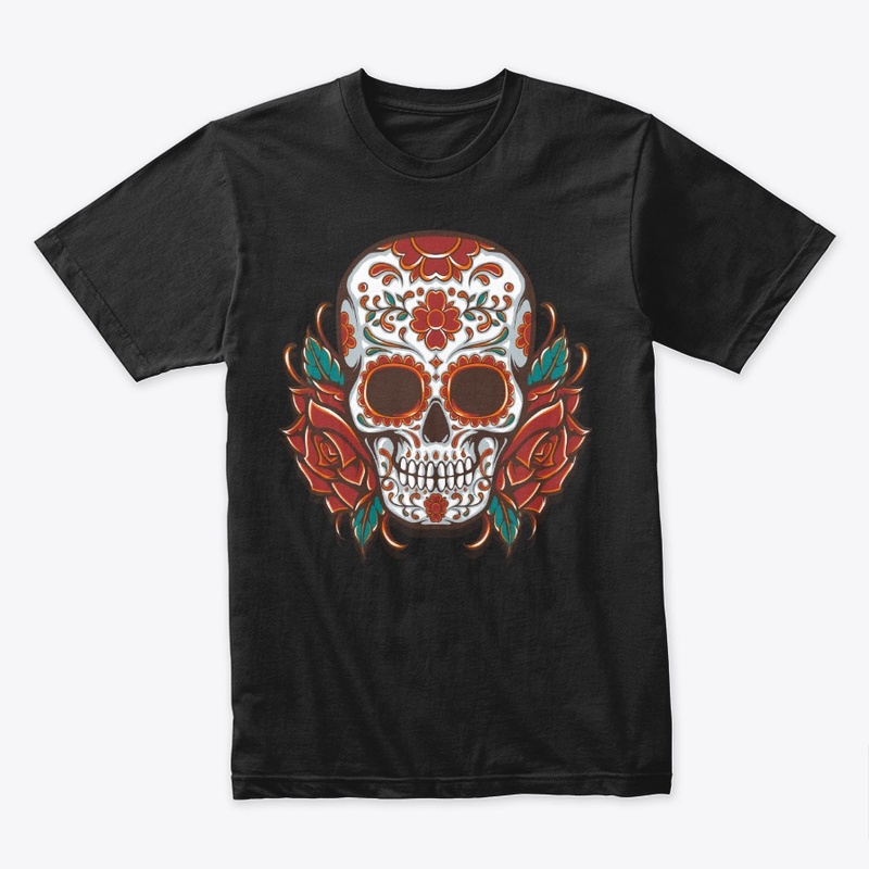 Sugar Skull Day Of The Dead Cool Bone
