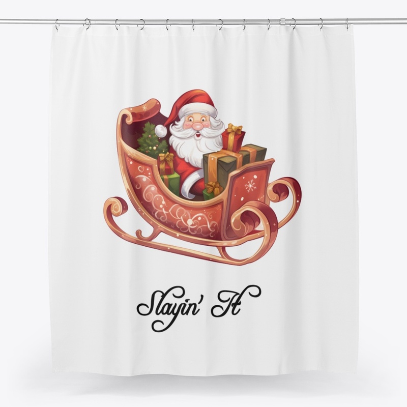 Slayin' It White Santa Design 1