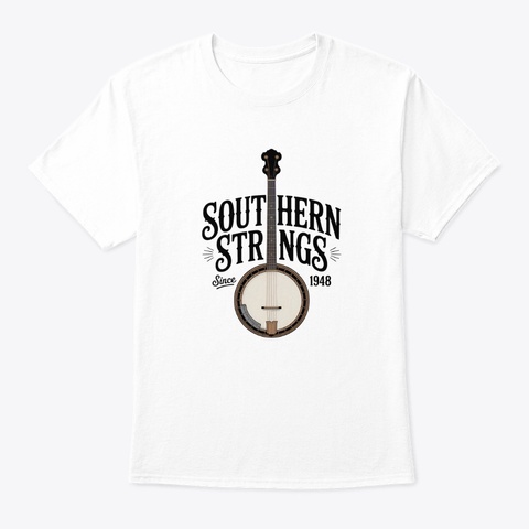 Southern Strings White T-Shirt Front