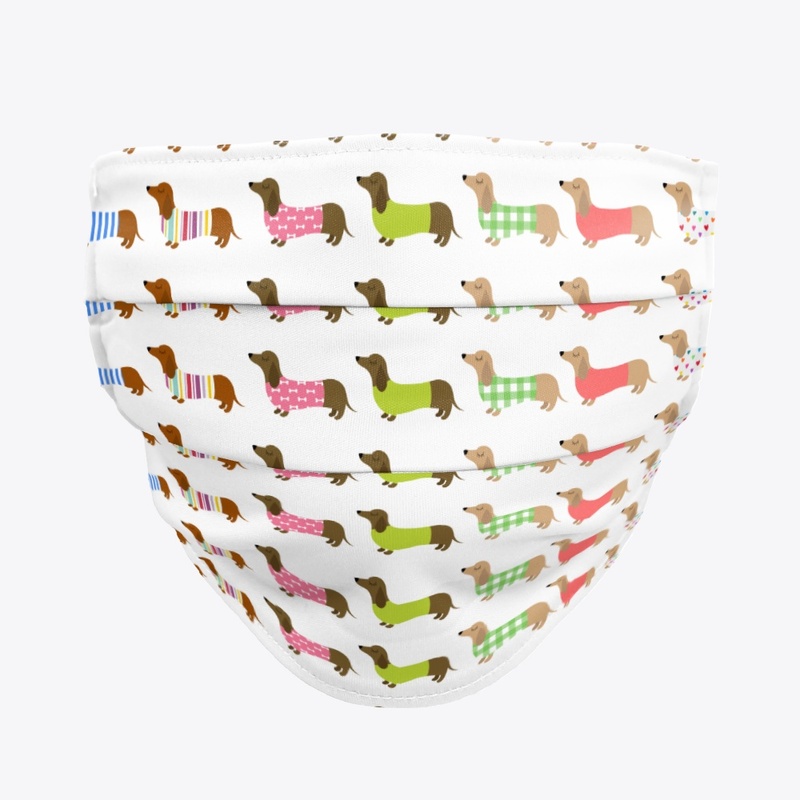 Lovely Dachshund Face Mask