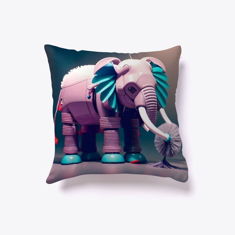 A robot elephant cleaner
