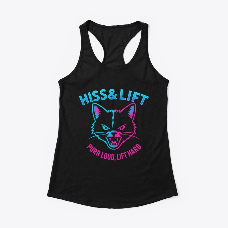 Hiss & Lift™ Gradient Neon Cat Logo