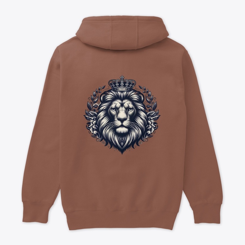 A majestic lion with a crown hoodie