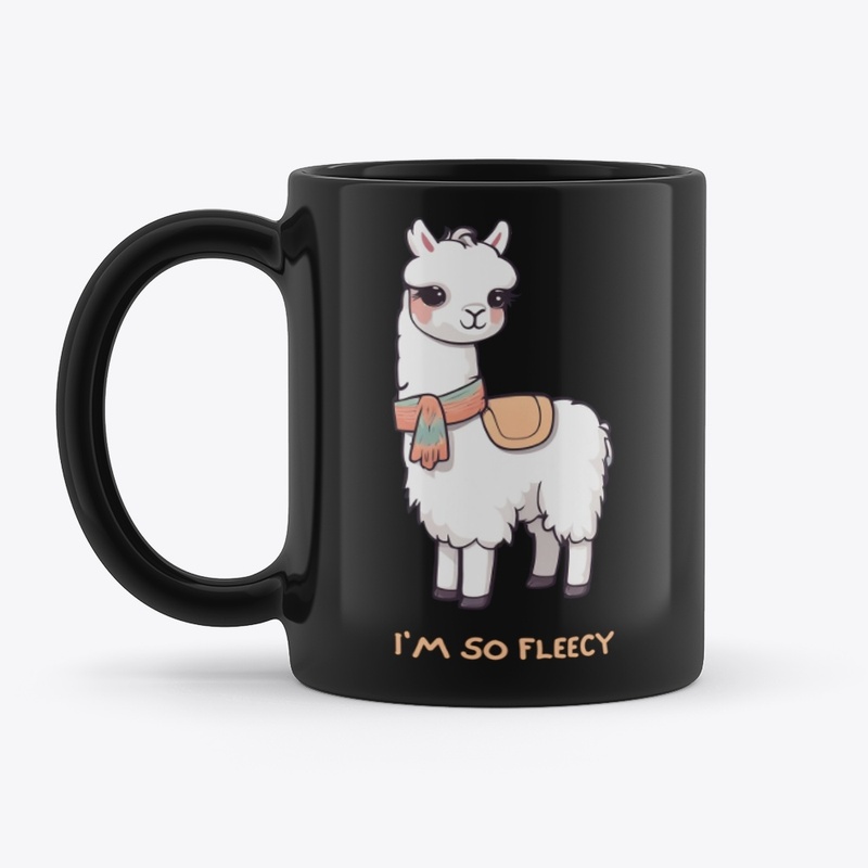 Cute Llama with Scarf & Saddle