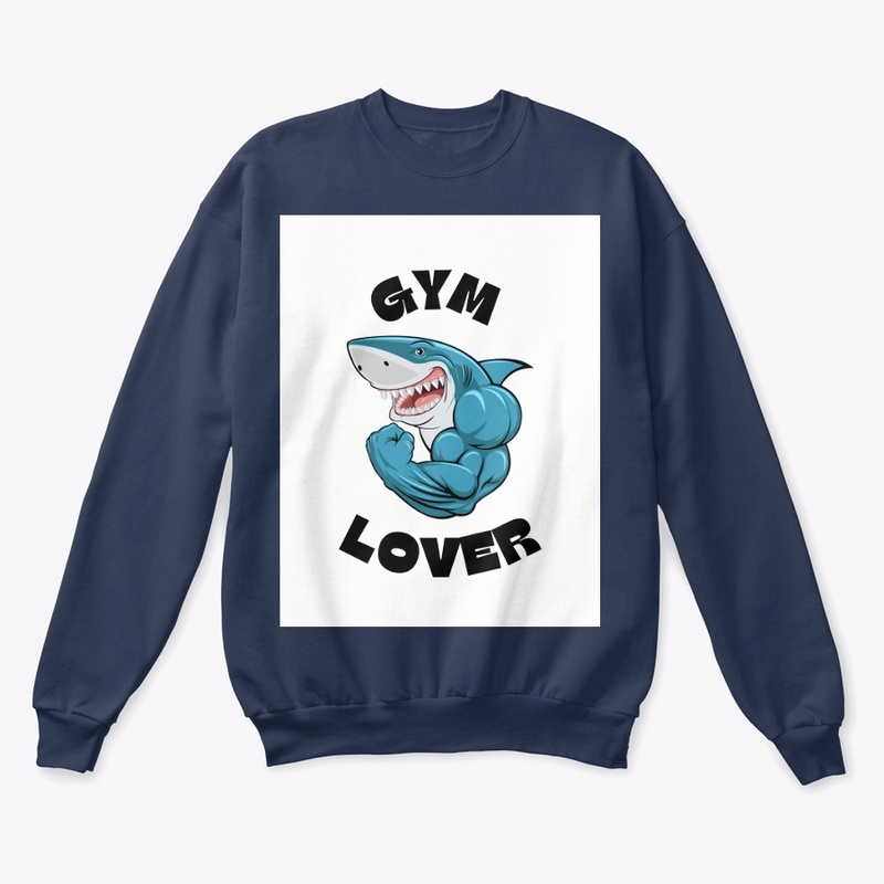 Blue Shark Gym Lover T-Shirt"