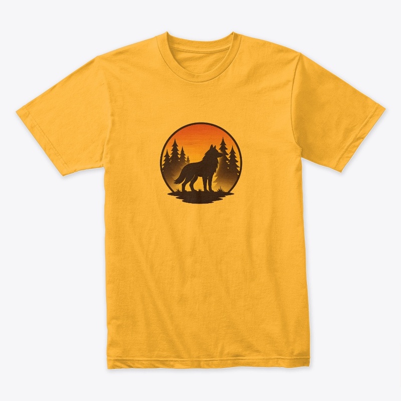 Sunset Wolf Silhouette T-Shirt