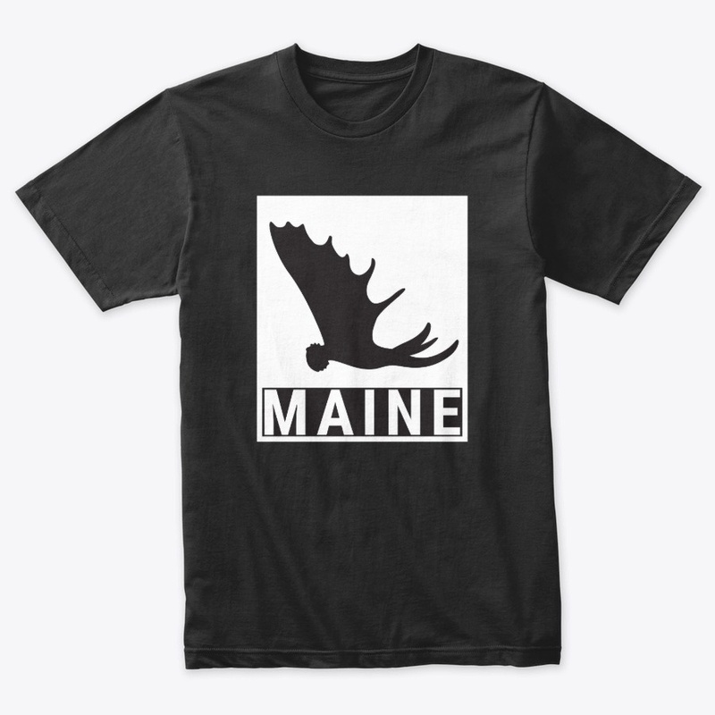 Custom Maine Moose Shed Hunting Shirt Dk