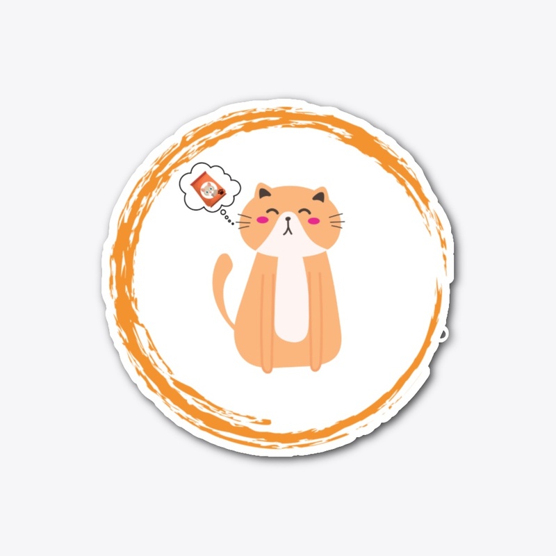 Cute Cat Thinking Of Food Design