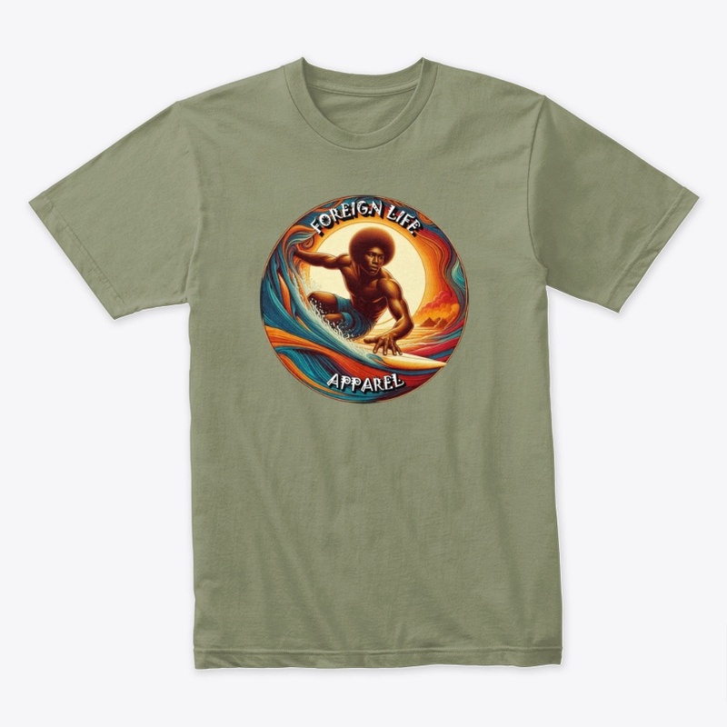 Foreign Life Male Surfer Poster Style