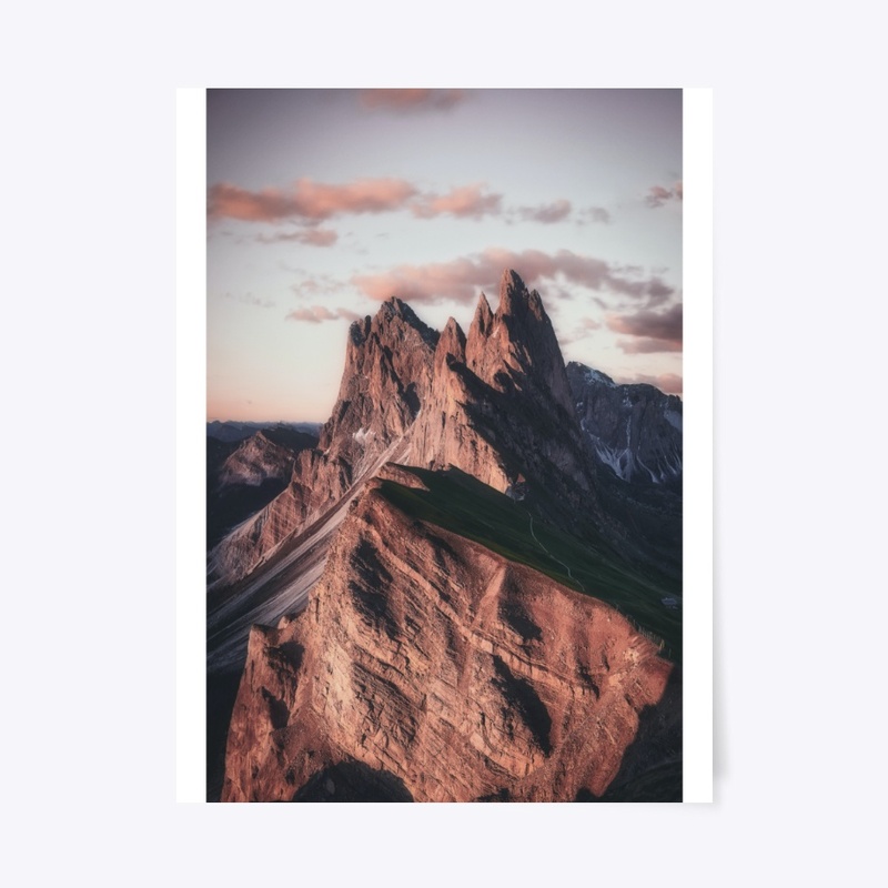 mountain design print
