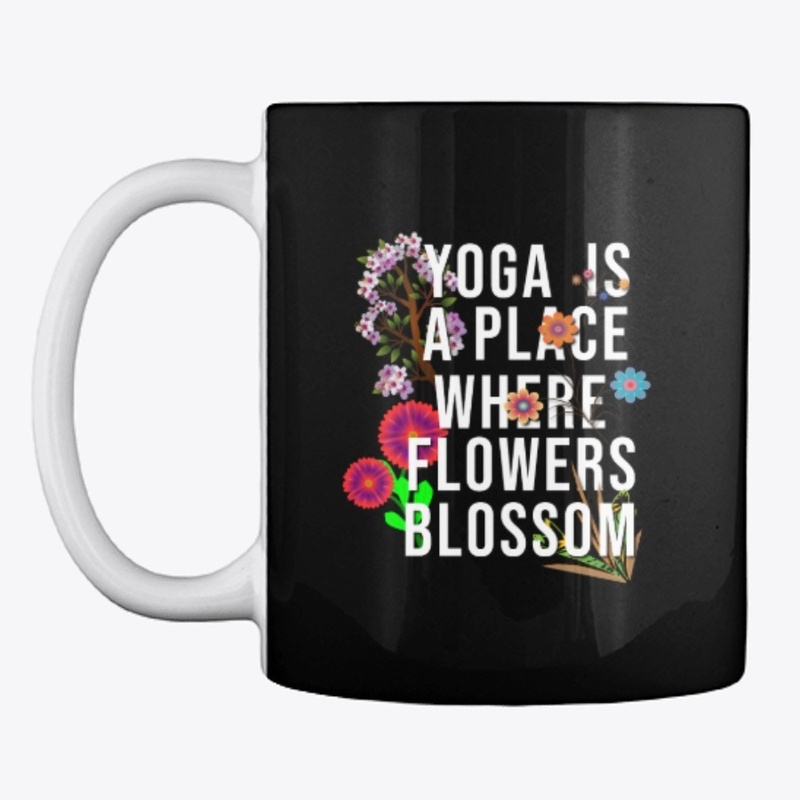 Yoga and flower blossom