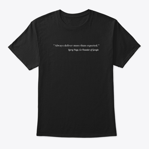 Larry Page Business Quote Black T-Shirt Front