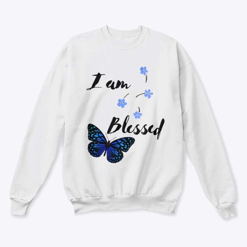I Am Blessed Blue Butterfly