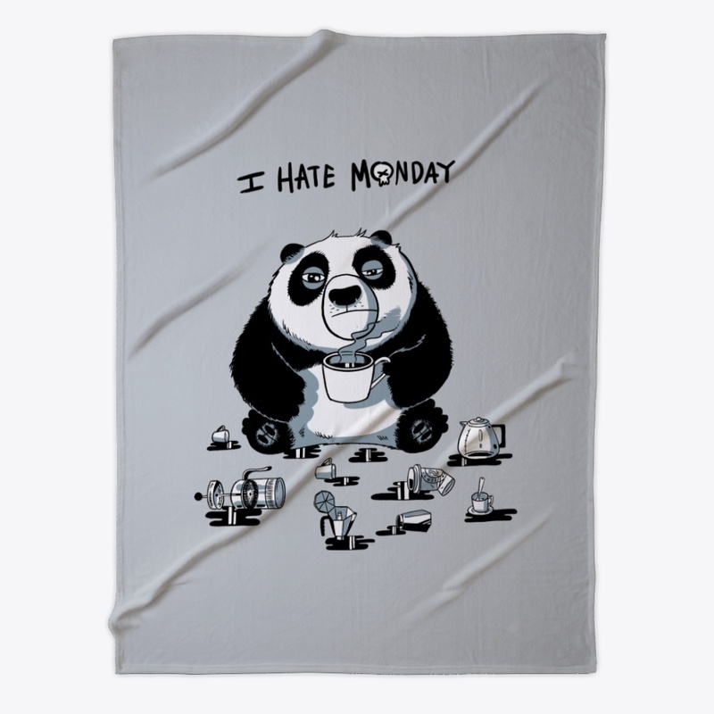 tired panda "I hate monday"