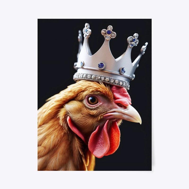 Crowned Chicken Poster