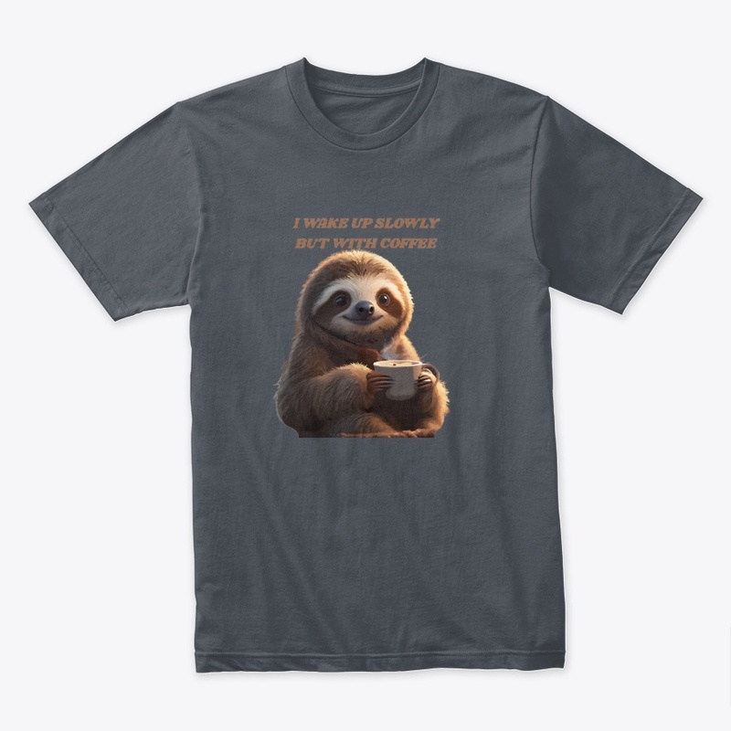 Sloth With Coffee.