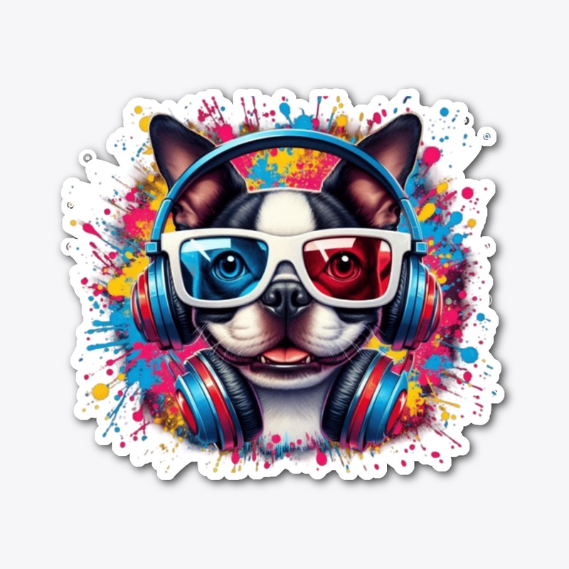 3D Boston Terrier
