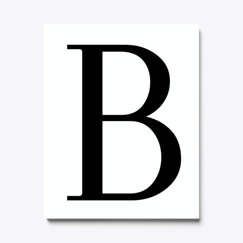 'B' typography