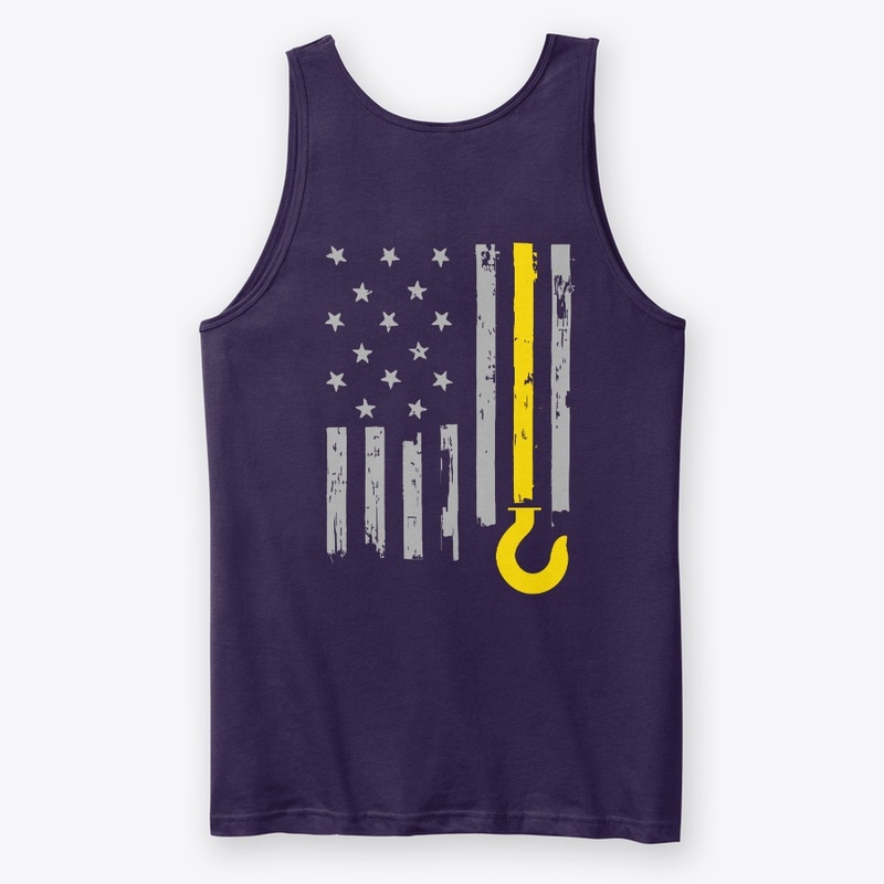 Tow Truck Driver Yellow Line Flag