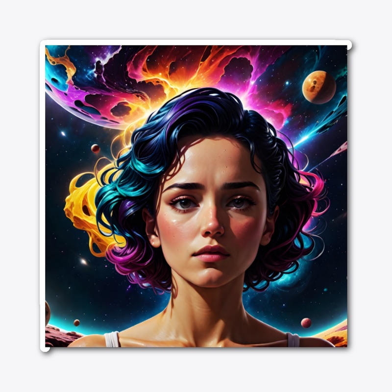 Cosmic Portrait Digital Art - PG13