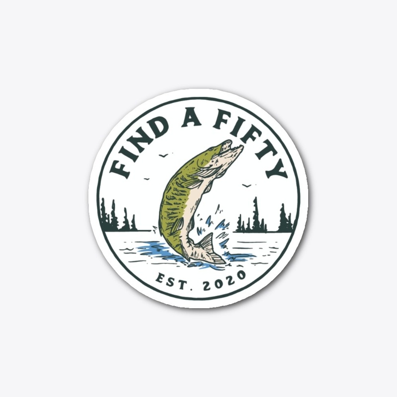 find a fifty sticker realistic