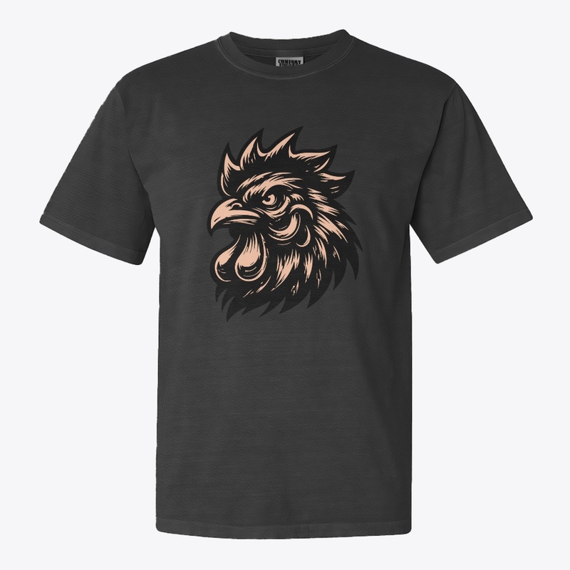 Bold Angry Chicken Illustration