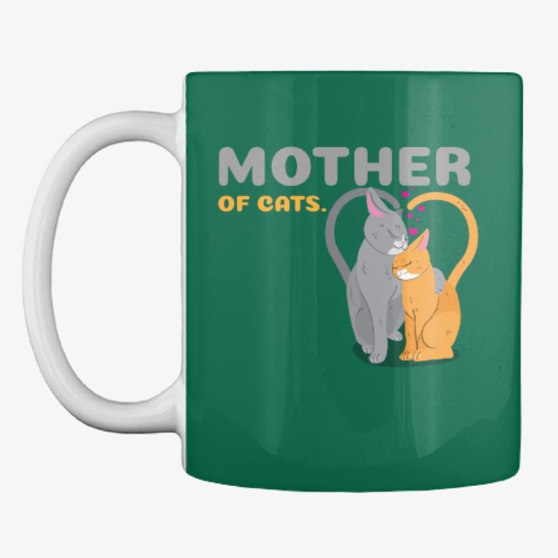 MOTHER OF CATS  T SHIRT,MUG,BAG...