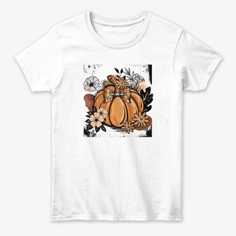 Floral Fall Pumpkin Vintage Autumn Shirt