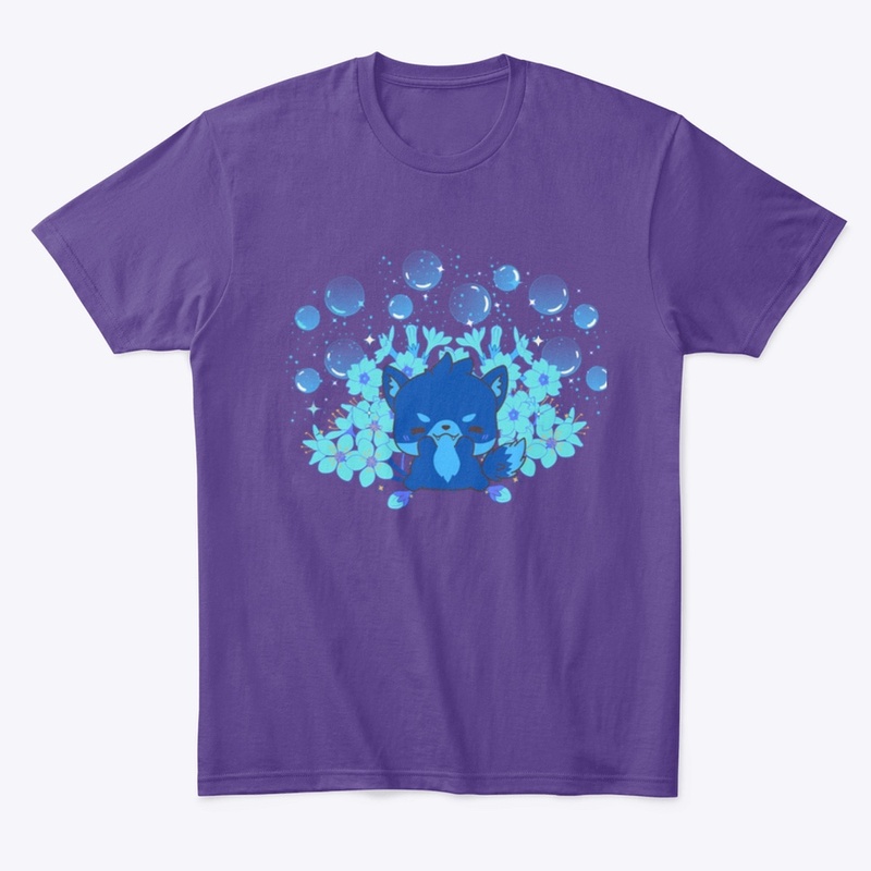 Cute Blue Baby Fox Tshirt