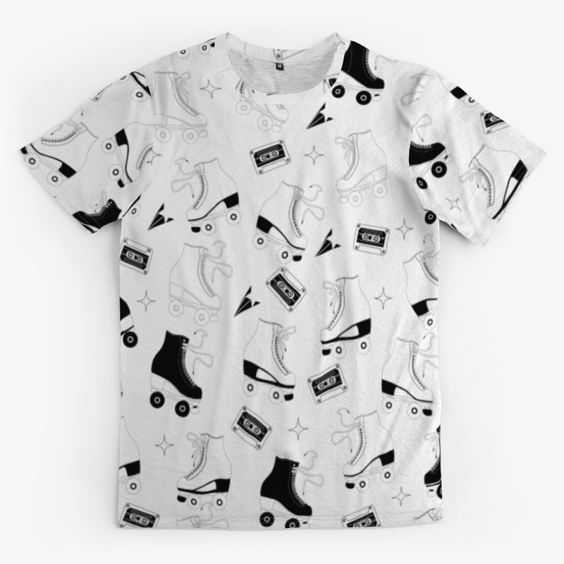 Roller Skatin' B&W Graphic Tee