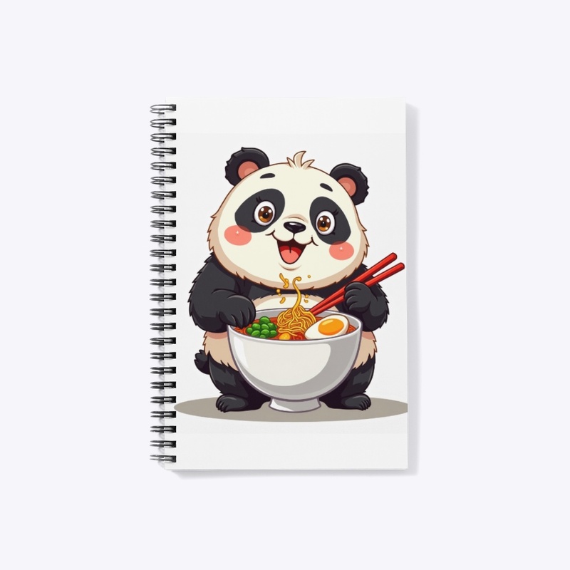 Ramen Panda Feast Cute Cartoon 