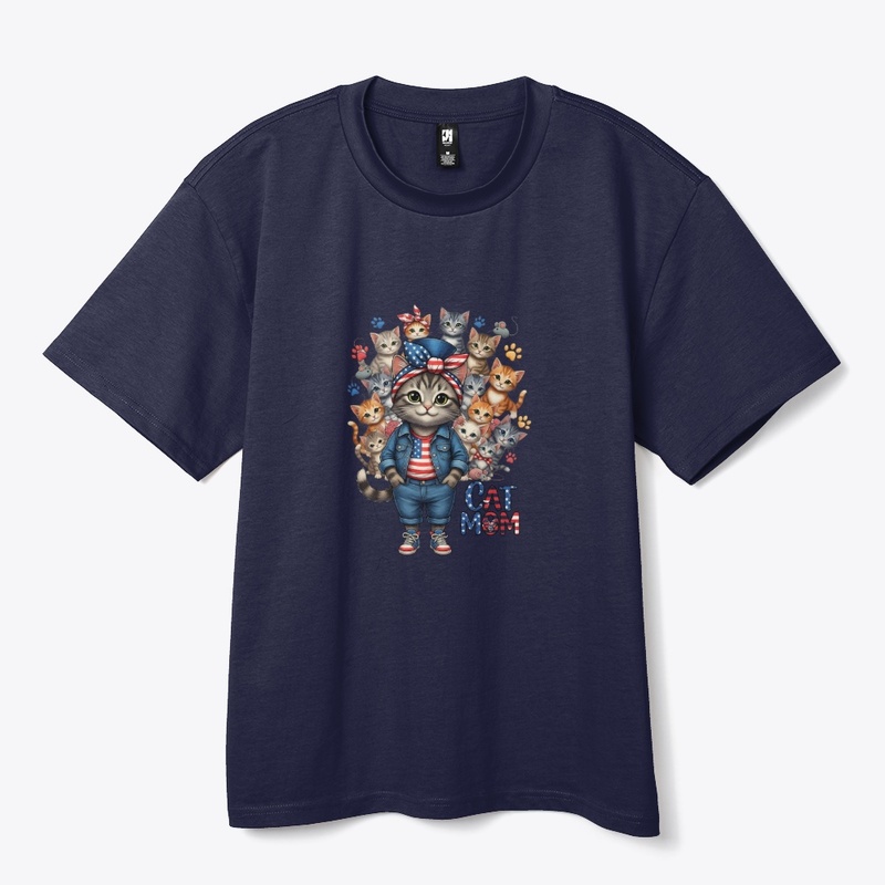 Proud Cat Mom - American Kitty Crew Tee