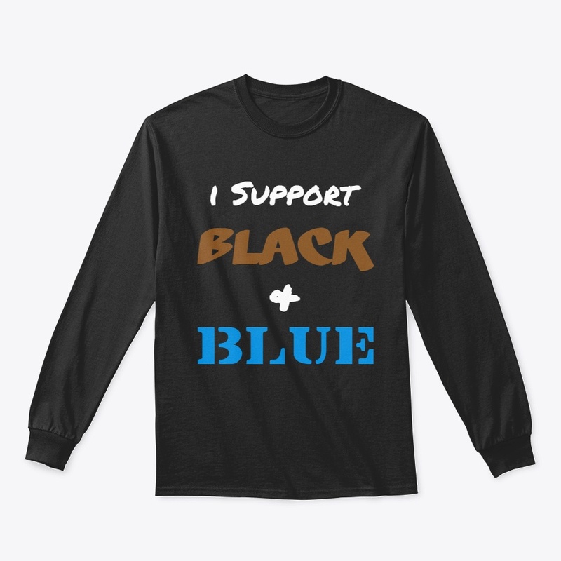 Support Black + Blue Hoodie 